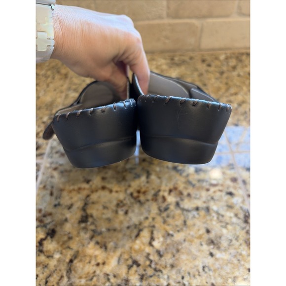 La Plume Santori Brown Metallic Leather Mules Clogs Slip On Shoes 41 US 10.5-11 - Picture 15 of 16